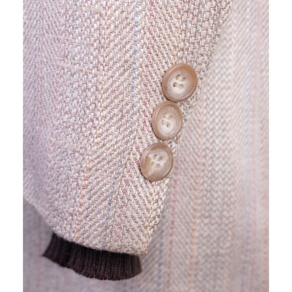 VTG John Alexander Herringbone Blazer Sport Coat Casual Jacket Size 38R 2-Button - Picture 8 of 13